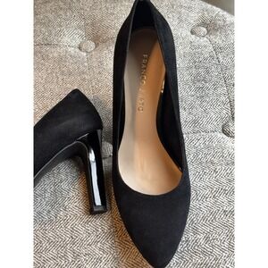 Franco Sarto Womens Size 8 M Tawny Black Suede Heels  w/Box